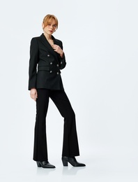 Брюки клеш женские из вискозы Slim Fit